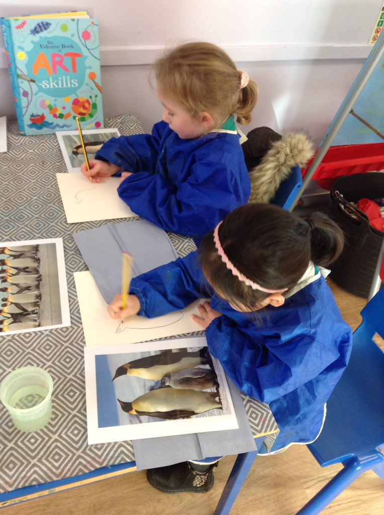 BroughPrimary's tweet image. For our winter focus this week, we are learning about penguins and the Antarctic. The children have created some brilliant observational paintings of emperor penguins. It was wonderful to see the concentration on the children's faces! ❄️🐧✏️🌈☀️ #processoflearning #meaningfulart