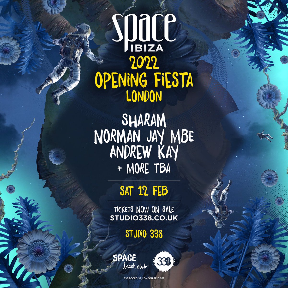 Space Ibiza Opening Fiesta line-up announced 🚀 Another classic line-up for the white isle powerhouse featuring Sharam, Norman Jay MBE and 338 favourite Andrew Kay... This one is not to be missed. 🎫 All remaining tickets and info - link.dice.fm/ge29c1ca1f46 #space #spaceibiza