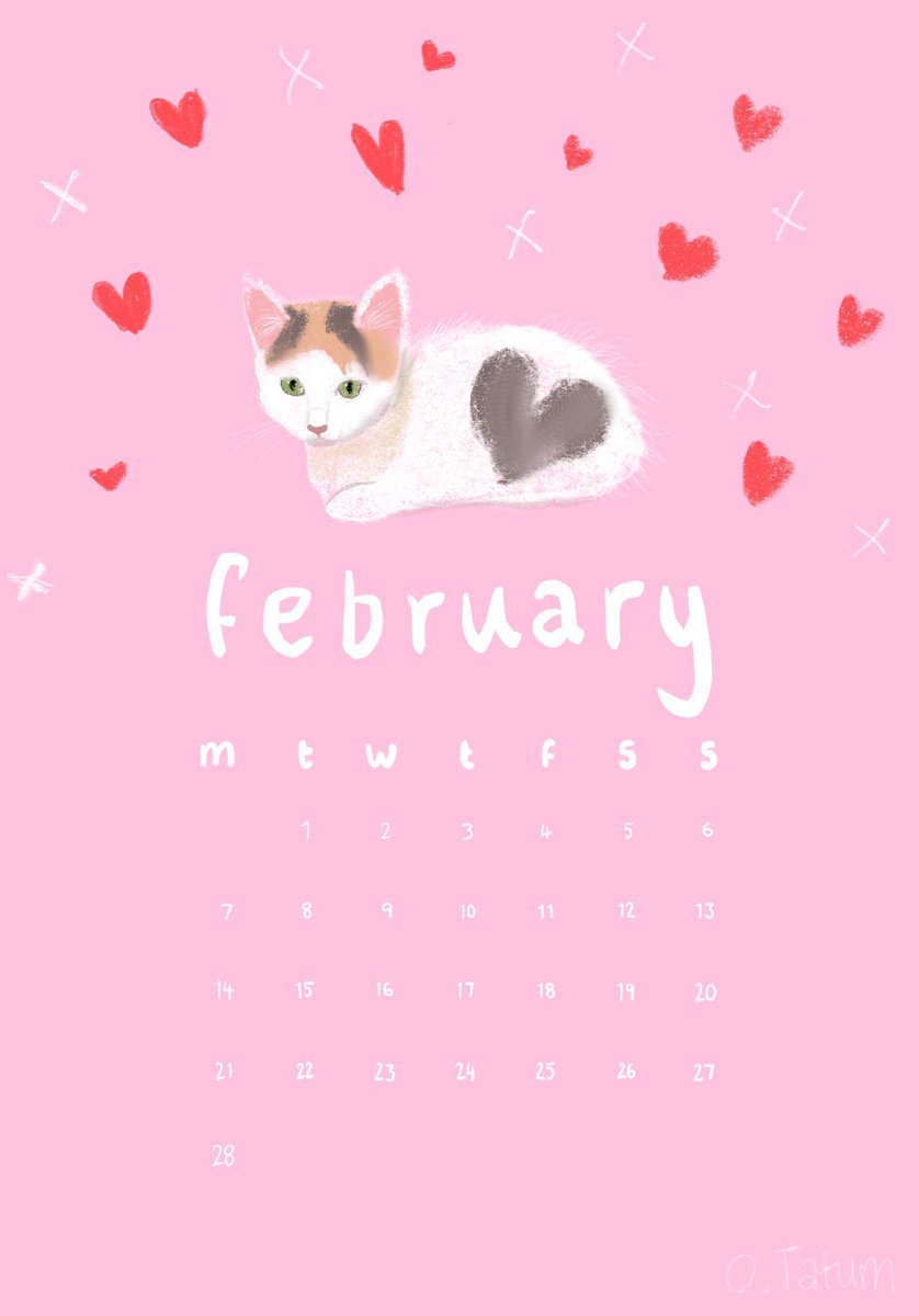 moontownart's tweet photo. Free Lock Screen calendar for February 🥰✨ please rt if you use it! #illustration #freebie #valentinesday https://t.co/QsYUUBbnJL