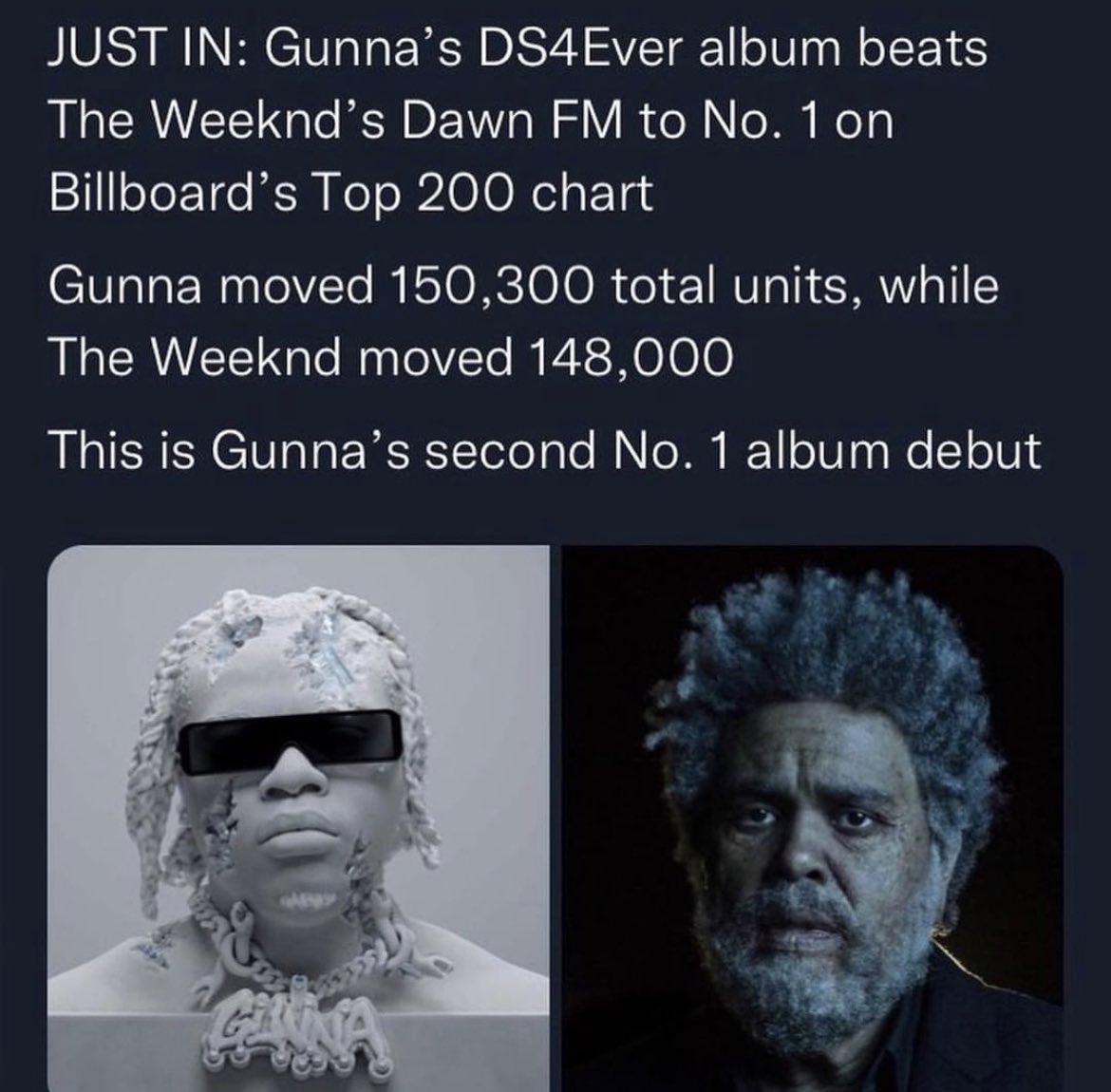 Gunna really set the bar for 2022!!!Congrats 🅿️.