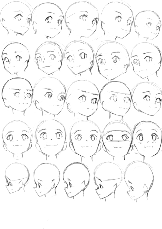 Practiced drawing faces on stream, got more and more lazy 