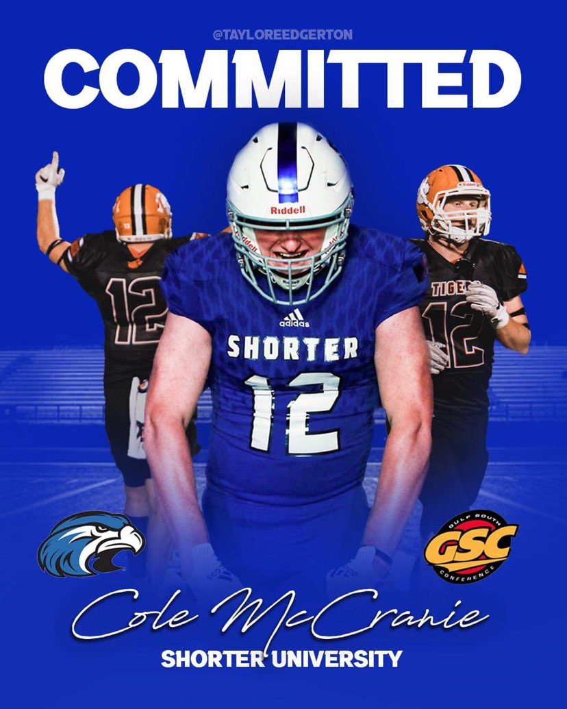 Cole McCranie (@mccraniecole) on Twitter photo 100% Committed <a href="/Shorter_FB/">Shorter Hawks Football</a> <a href="/coachmorrison58/">Zach Morrison</a> <a href="/Coach_Whit3/">Coach Brandon White</a> @SU_Coach_Robles @C_Abbott_SUFB 100% Committed <a href="/Shorter_FB/">Shorter Hawks Football</a> <a href="/coachmorrison58/">Zach Morrison</a> <a href="/Coach_Whit3/">Coach Brandon White</a> @SU_Coach_Robles @C_Abbott_SUFB