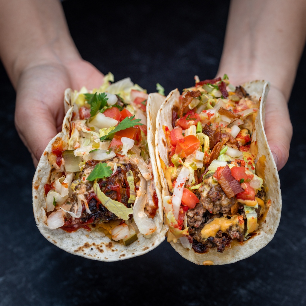 #TacoTuesday, burger edition

Burger tacos are available at every location. 

Small Biggie Burger: Ballston, Springfield, and Vienna
JuJu Da Bugger: Fairfax and Falls Church
Dante’s Inferno Burger: Rockville

#prepareyourmouth