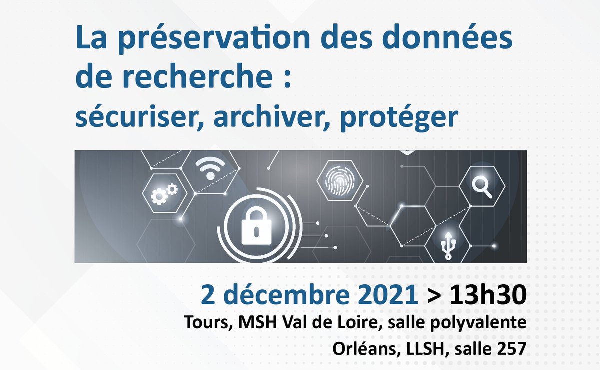 MSHValdeLoire's tweet photo. 🎞️Retour sur le séminaire de l'Atelier numérique de la MSH : "La préservation des données de recherche : sécuriser, archiver, protéger"
Pour voir ou revoir les interventions
⬇️⬇️⬇️
https://t.co/MKrGpW7YSx
#données #sécurité #stockage #archivage #protection_juridique #licences https://t.co/PkVwpOZaY1