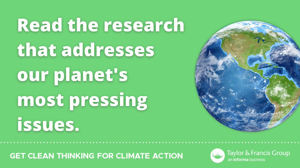 tandfbiosci's tweet photo. No person, plant, or creature will be left unaffected by the health of our planet. That's why we've put together a collection of climate research articles called 'The Impact on our Earth' to inspire action. 

Access here: https://t.co/7P2ybDQFON

#GetCleanThinking #ClimateAction https://t.co/3UwtIb8fZE