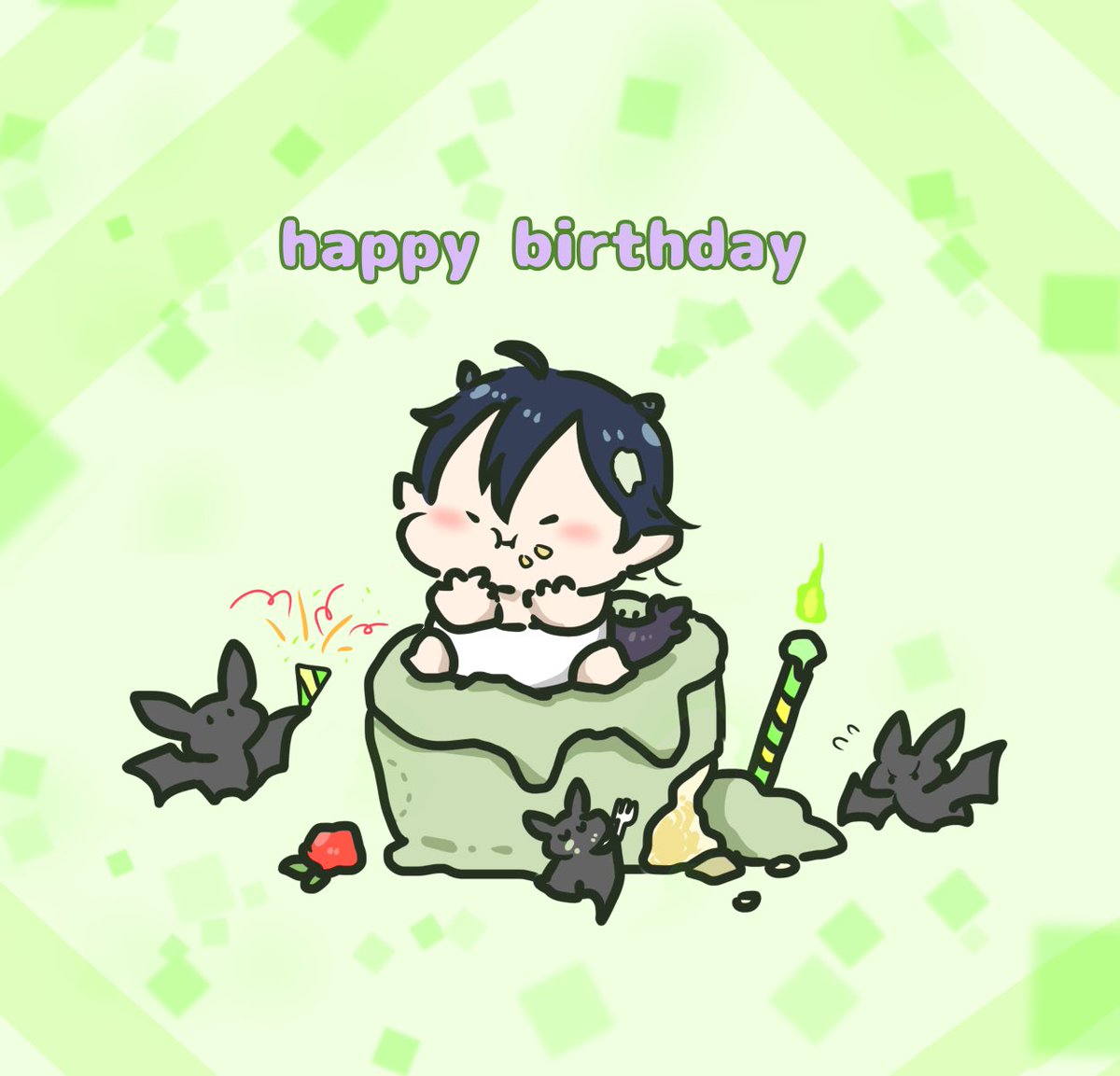 「お誕生日おめでとう〜🎂🎉 」|くーすけのイラスト