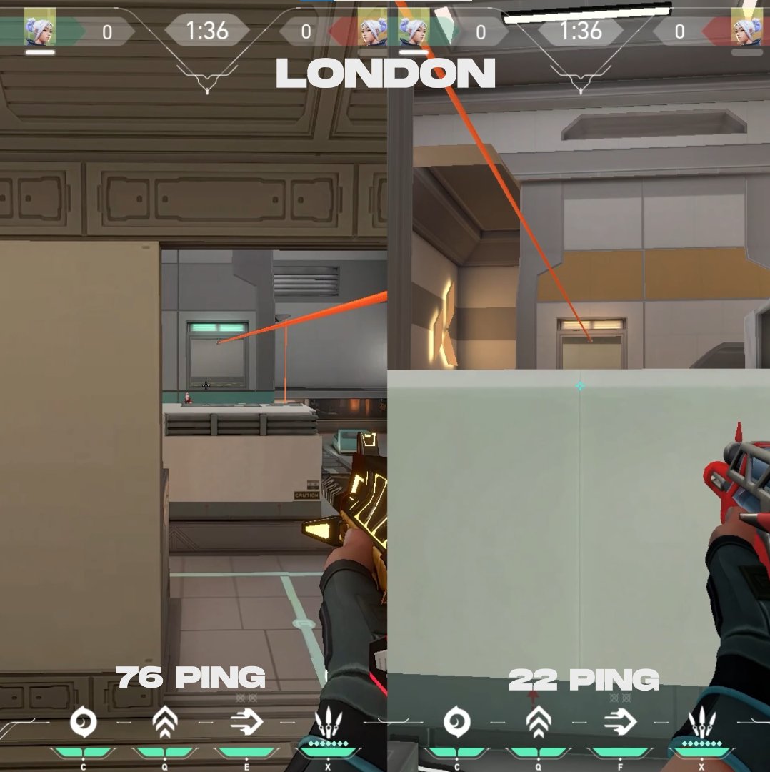 Pegsazeus on Twitter "Here is how ping affects Valorants peekers