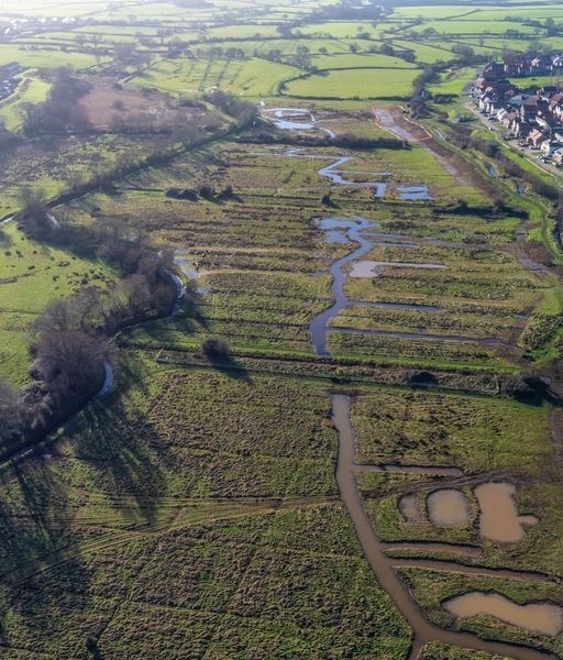 SedgemoorDC's tweet photo. This aerial shot of the Meads, Bridgwater shows the works to create wetland features like the reedbed habitat, new scrapes & the restoration of the historic route of the river are now finished
Why not visit & see if you can spot any wildlife
Photo credit & permission- Bryn Diment https://t.co/Va1Xo5XAyj
