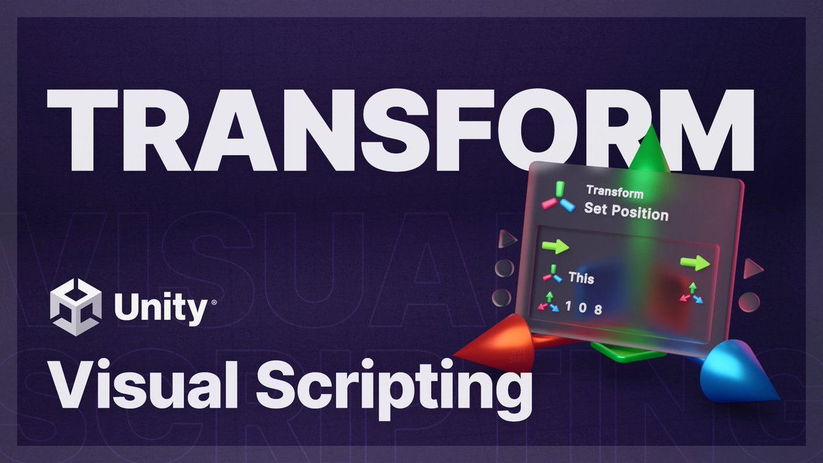 ddanielleelias's tweet photo. Going forward with Visual Scripting in @unity3d tutorials with this new one covering all the Transform nodes you need to know.

👀 Watch now on YouTube: 
https://t.co/gEOkTX9yWf
📒 Read:
https://t.co/Bnnkb9hQg1

#indiedev #unitytips #gamedev https://t.co/Mq3JNjfWDP