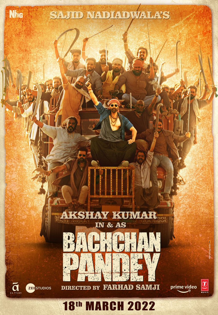 YouNumber_1's tweet photo. Akshay Kumar's New Movie Bachchan Pandey Release Date On Theatre - 18 March 2022.
#AkshayKumar New Look And New Poster Of #BachchanPandey Film..
#BachchanPande @akshaykumar @NGEMovies @kritisanon https://t.co/kJL6rRZxXM