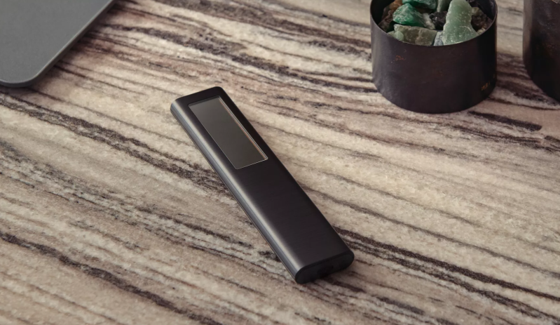 technithology's tweet photo. Samsung reveals Smart Eco Remote that can charge off your electric lights &amp; from indirect sunlight. The remote is made from recycled materials &amp; it comes with several smart features, like a built-in microphone for use with a voice assistant. © @Samsung https://t.co/y2g433cElJ
