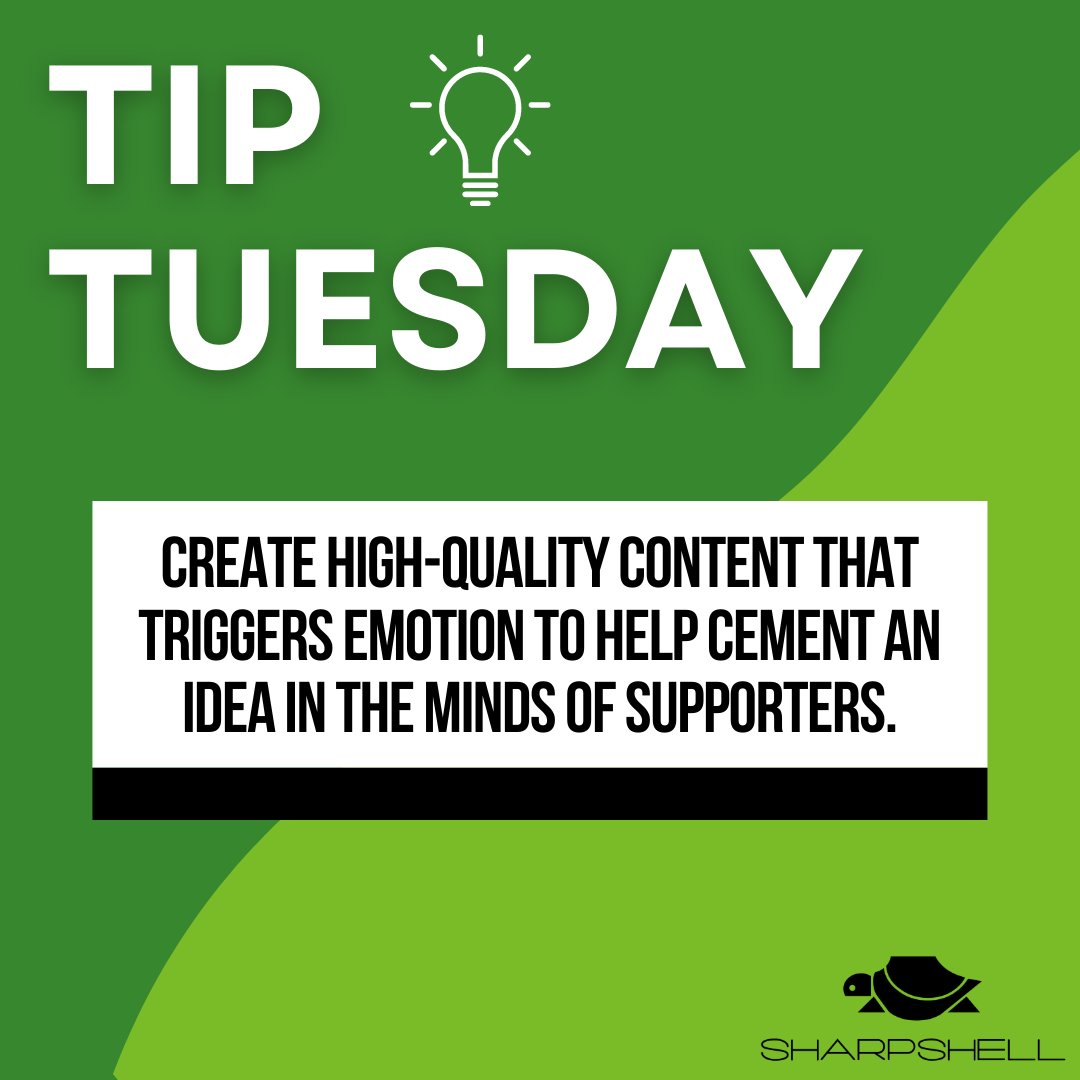 Sharp_Shell's tweet photo. Consider sharing quotes and testimonials in order to establish an emotional connection with your supporters.
Come out of your shell!
#TipTuesday #SharpShell #digitalmarketing #digitalmarketingtips #marketingtips #tips #tips https://t.co/V7pdPN2pPh