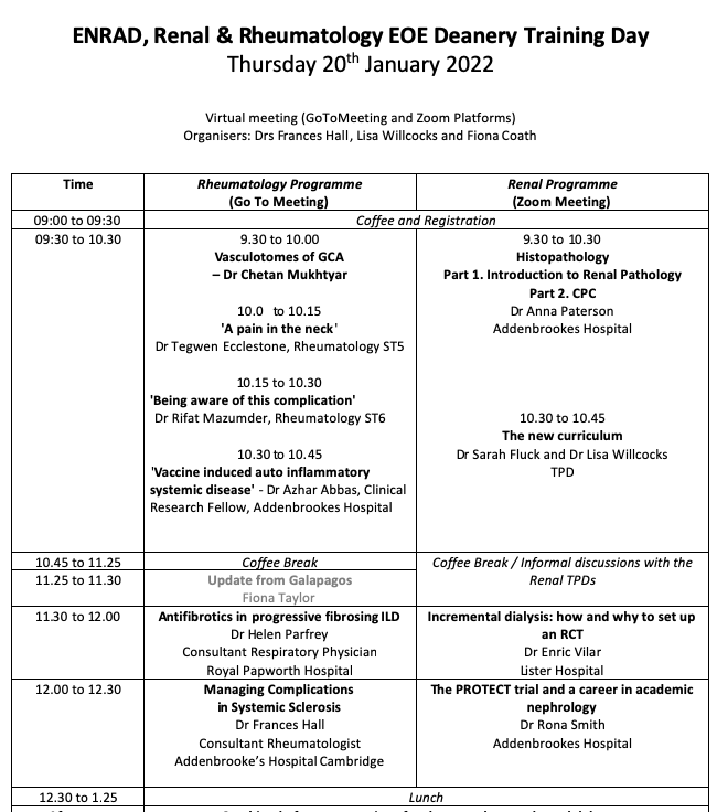 CAREAddenbrooke's tweet photo. Looking forward to some fantastic talks at the Eastern Network for Rare Autoimmune Disease educational meeting (combined with Rheumatology and Renal SpR Training Day)
#ENRAD https://t.co/bcWp0BKE5x