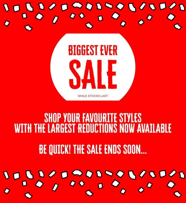Our #BIGGEST EVER #SALE is now on. Grab your #favourite #styles with even bigger discounts than usual, while stocks last. shushfashion.co.uk Rated 5 Star #Excellent on #TrustPilot Be #Quick! #SaleEndsSoon