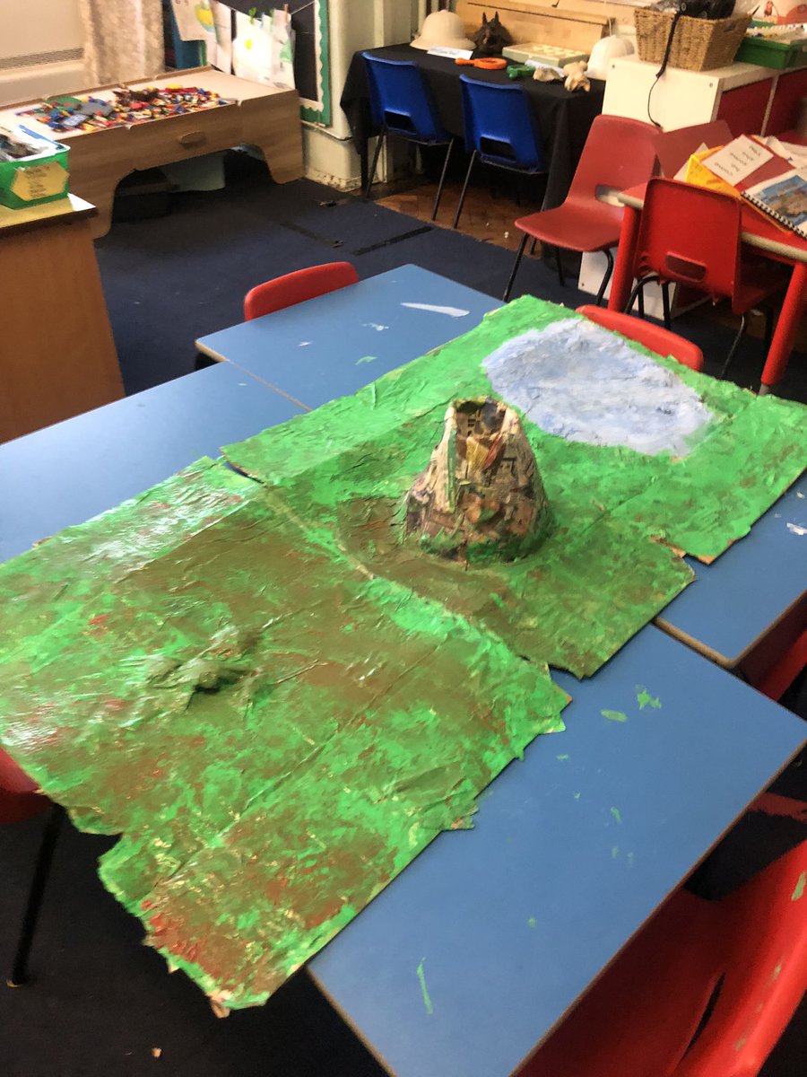 Our volcano is coming along great!