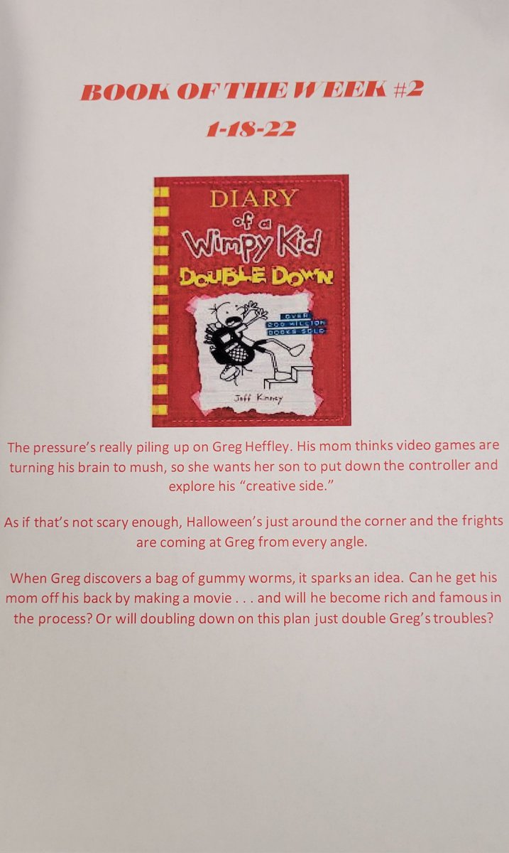 Bernie28312553's tweet photo. STEM Students,Our two books of the week are "Diary of a Wimpy Kid, Double Down" by Jeff Kinney &amp; "Fortniters Duos &amp; Squads Strategies" by Jason R. Rich. For more great titles check out Destiny!
@RichTownshipHS 
@DrJohnnieThomas 
@stephenb1911 
@JanicewellsR https://t.co/SyMJUkZBBY