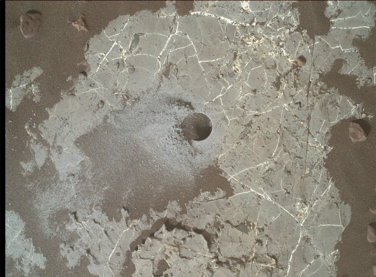 NASAMars's tweet image. After analyzing powdered rock samples collected by @MarsCuriosity, scientists found that some are rich in a type of carbon that on Earth is associated with biological processes. It's not proof of life on Mars, but it's "tantalizingly interesting." Details: go.nasa.gov/3tCuJc4