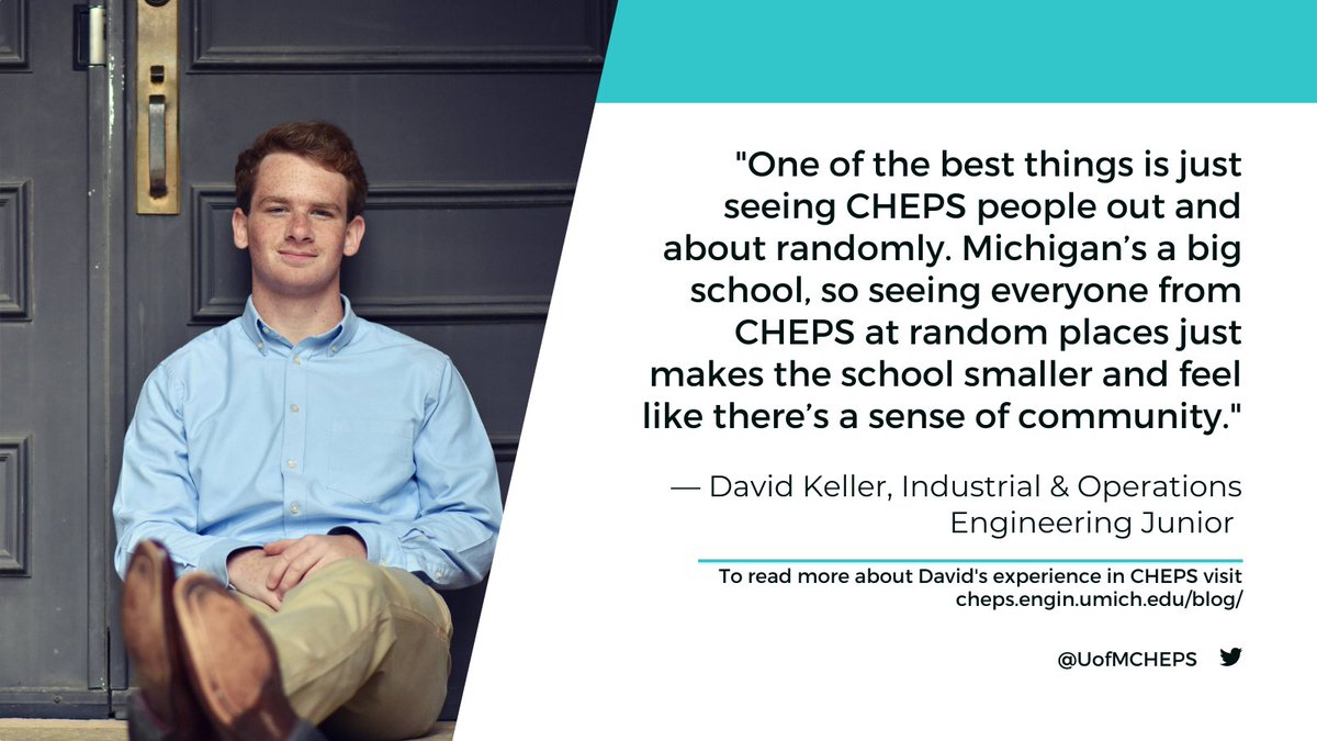 umichcheps's tweet photo. In our latest CHEPS student blog, @UMIOE undergraduate David Keller talks about applying classroom knowledge to real-world projects and what being a CHEPSter means to him. https://t.co/v0LUV6iqaw https://t.co/vh96K04bN3