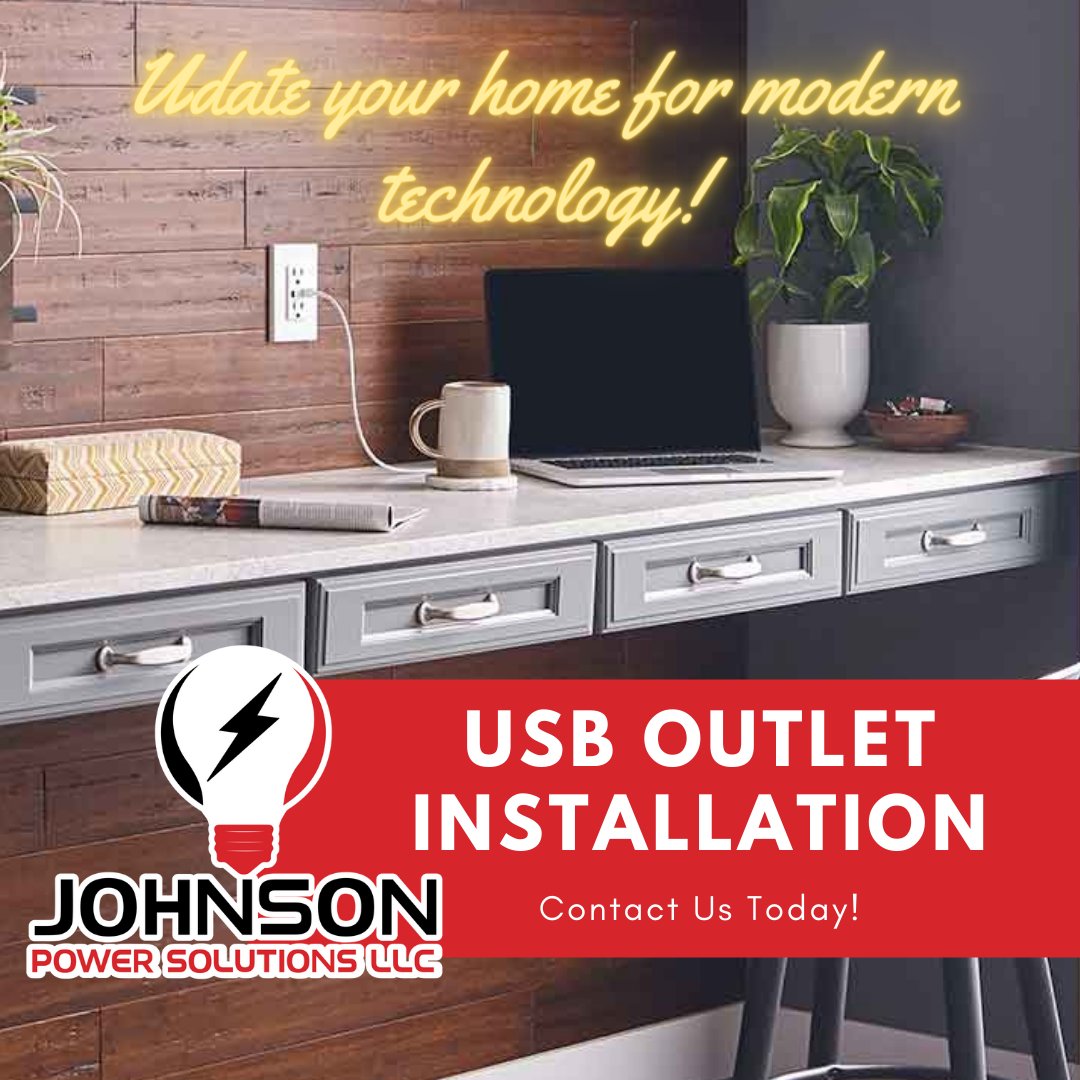 JohnsonPowerAir's tweet image. Did you get more devices for Christmas? Charge them with less clutter and update your home for modern tech. USB Outlets from Leviton are especially made to comply with building codes and charge devices quickly. Call us for installation today. #electrician #usboutlets #modernhome