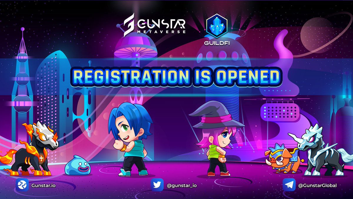 Gunstar Metaverse x <a href="/GuildFiGlobal/">GuildFi</a>'s Genesis Egg Offering: Round 1 has officially started!

⚙️ Kindly participate in Round 1 of our event here 👉 gleam.io/9TaPC/genesis-…

#Gunstar #Metaverse #JourneyToSaveStarWorld #Game #NFT $GST