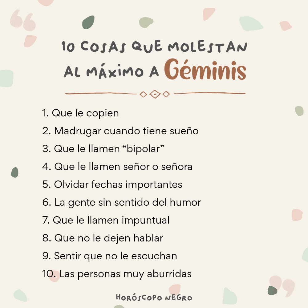 10 cosas que molestan al máximo a #geminis ✨🔮✨ #horoscoponegro