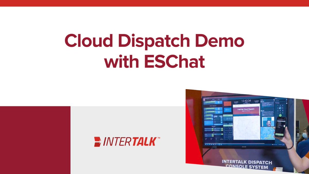 InterTalk's tweet image. Have you seen our latest console in action? At IWCE, Bryan Wiens gave a great demo including the latest integration with ESChat. 

See the DEMO here: …NTWO3SZ8.marketingautomation.services/net/m?md=a3xLC…
#clouddispatch #dispatchdemo #productintegration #eschat #dispatchpartner