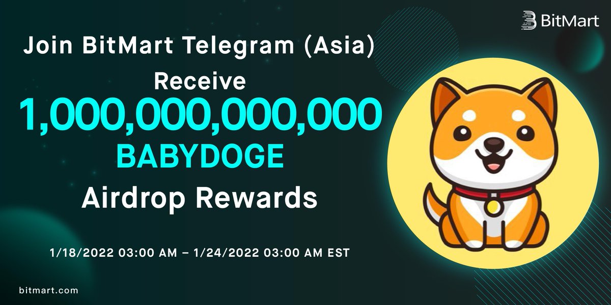 🌟 Welcome to BitMart Telegram (Asia), we now would like to offer all Asia users Join BitMart Telegram (Asia), Receive 1,000,000,000,000 BABYDOGE Airdrops <a href="/BabyDogeCoin/">Baby Doge</a>!

👉 Details: support.bmx.fund/hc/en-us/artic…