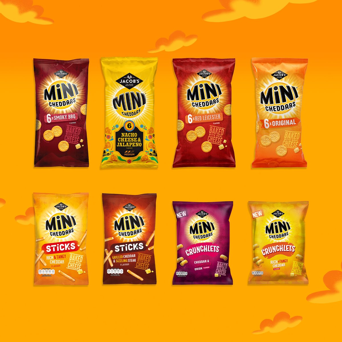Behold our array of Mini Cheddars' flavours! Which one's your fave? 😋😁
