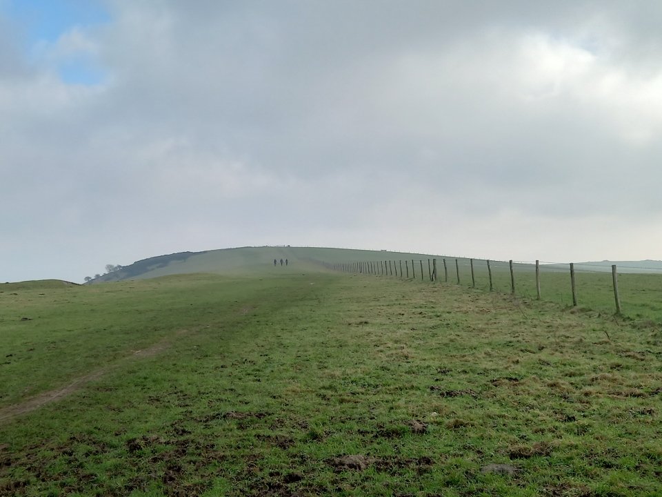 15 Jan. A nice muddy winter ride from Falmer to Firle Beacon & back. 23 miles. 🚴‍♂️🌫👍 #SouthDownsWay