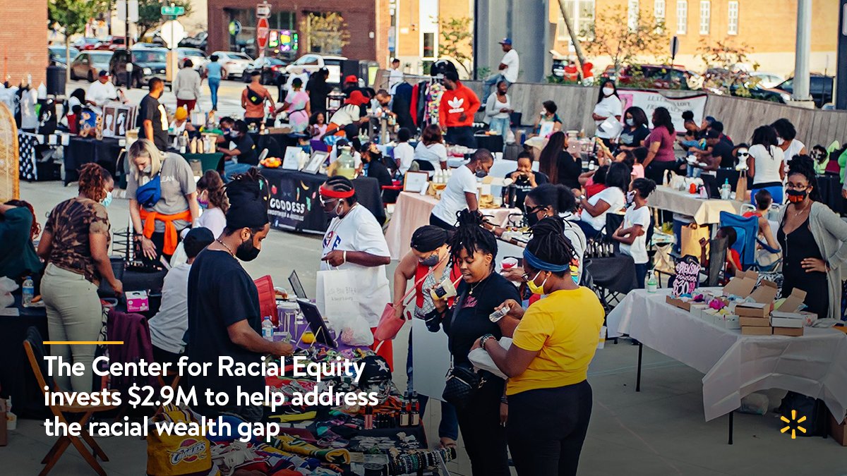 The Walmart.org Center for Racial Equity is investing $2.9M in grants to organizations that provide Black business owners with education, resources &amp; training programs in an effort to reduce the racial wealth gap. Read more: bit.ly/3nxN0TJ