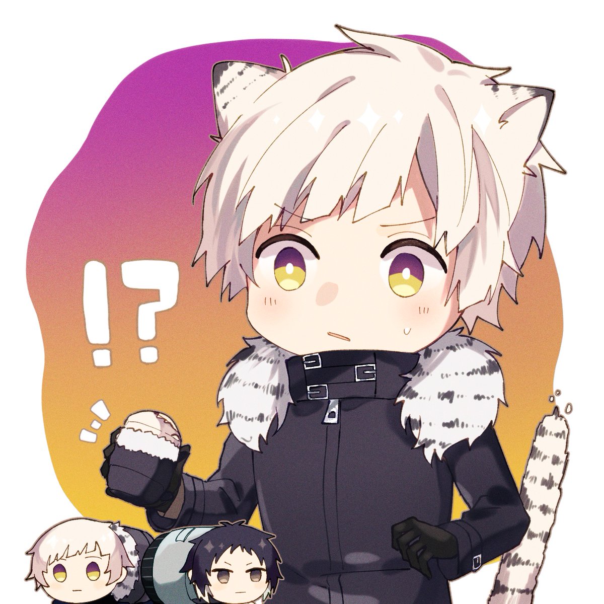 animal ears tail male focus tiger tail gloves multiple boys tiger ears  illustration images