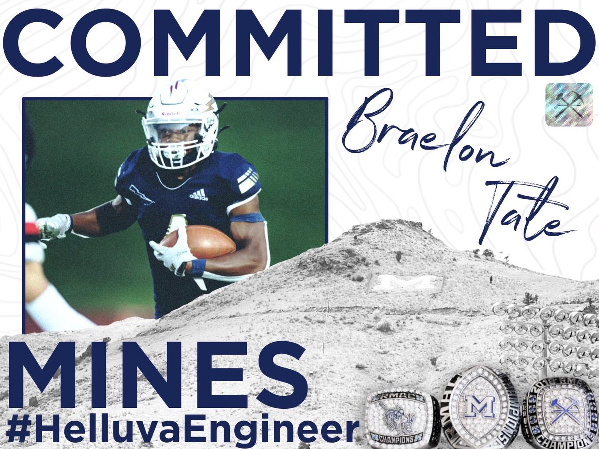 Blessed to announce that I will be continuing my academic and athletic career at Colorado School of Mines! Thank you to everyone that has helped me along my journey!! Time to be an Oredigger!! <a href="/MinesFootball/">Mines Football</a>  <a href="/Coach_Heinz/">Corey Heinz</a> <a href="/coach_sterbick/">Pete Sterbick</a>