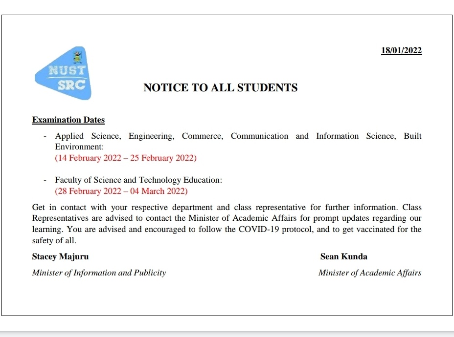 InfoMinSRC's tweet photo. Notice to all students https://t.co/fDgDxSzjiO