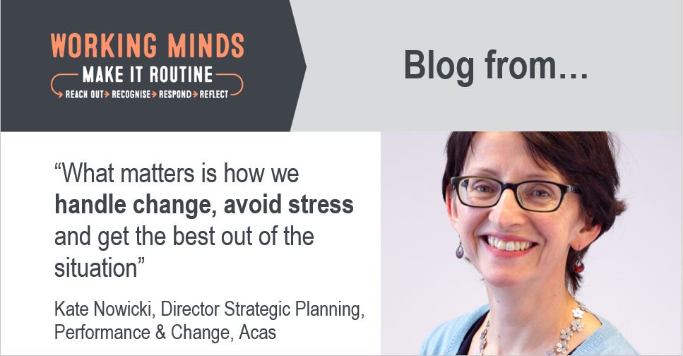 Change can encourage growth & improvement, but it can also cause stress & uncertainty. Director Strategic Planning, Performance and Change at Acas @nowickikate shares her ideas on handling change in the #workplace and reducing #stress. Read more: bit.ly/3KozDPw