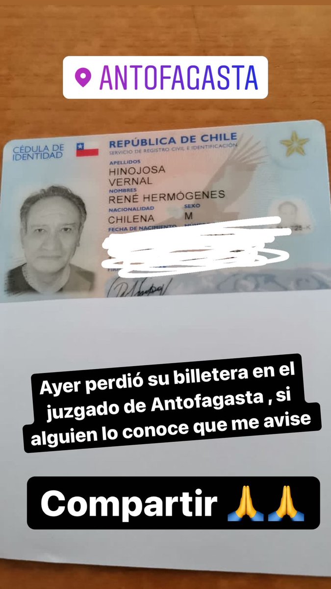 ciudadanovidela's tweet photo. Ayer perdió su billetera en el juzgado de #Antofagasta . Si alguien lo conoce que me avise porfa 🙏😔 RT. https://t.co/35PBZfsLLe
