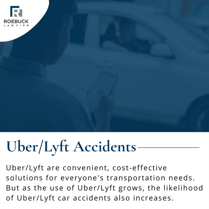 🚘 If your Uber driver causes a car accident and you are injured, you can seek compensation directly from Uber’s insurance carrier. 

#RoebuckLawFirm #LyftAccidents #PersonalInjuryAttorney #PersonalInjuryLaw #FreeConsultation #CarAccidents #MotorcycleAccidents #UberAccidents