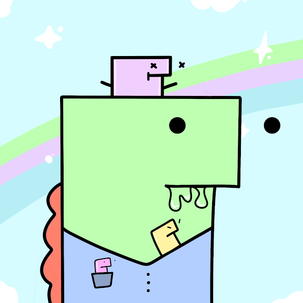 EzAngii's tweet photo. I really love my cute dino, he even got some little friends! :) @Doodlesaurworld #doodlesaur #nft #dinofollowdino https://t.co/g66YobsYlK