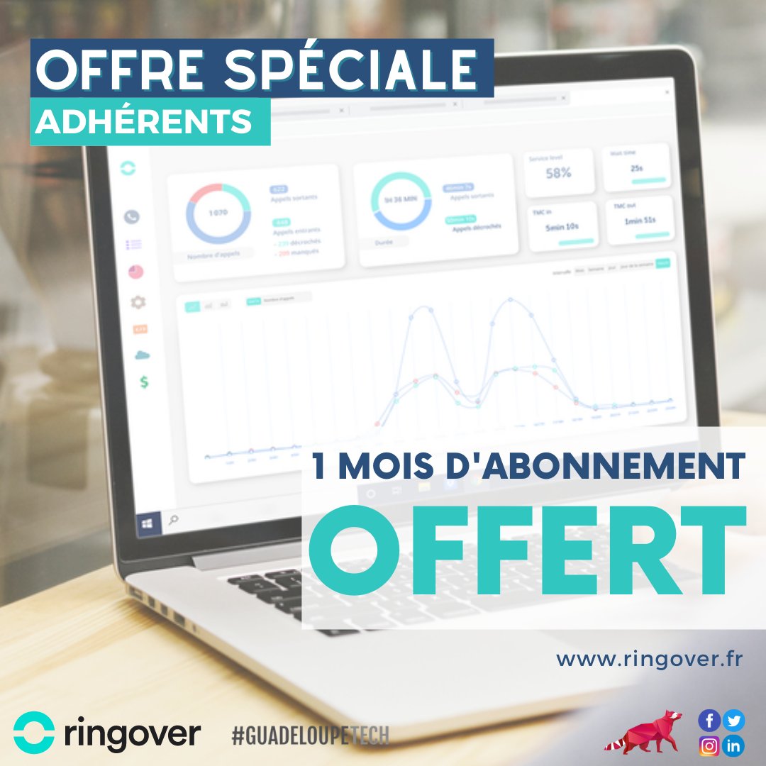 Simplifiez et automatisez votre téléphonie d’entreprise avec Ringover : La solution de téléphonie IP 💻

Pour toute souscription avec engagement, Ringover offre 1 mois d'abonnement à tous les adhérents GuadeloupeTech.

Pour profiter de l'offre ➡️ ringover.fr/partenaire/gua… 🚀
