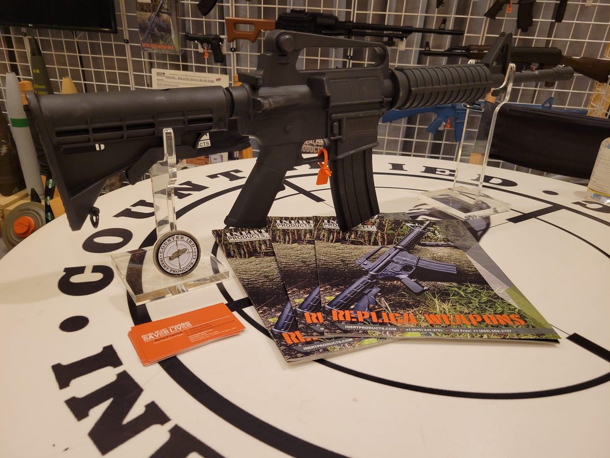 InertProducts's tweet photo. SHOT Show 2022 has officially begun! We've got our new Injection Molded M4A2, CBRNe &amp; IED Training Aids, EOD Equipment (including the NP Aerospace 4030 Elite Bomb Suit), and much more.
Stop by to discuss your training and equipment needs with our team.
#shotshow #shotshow2022 https://t.co/BM1y17bAj3