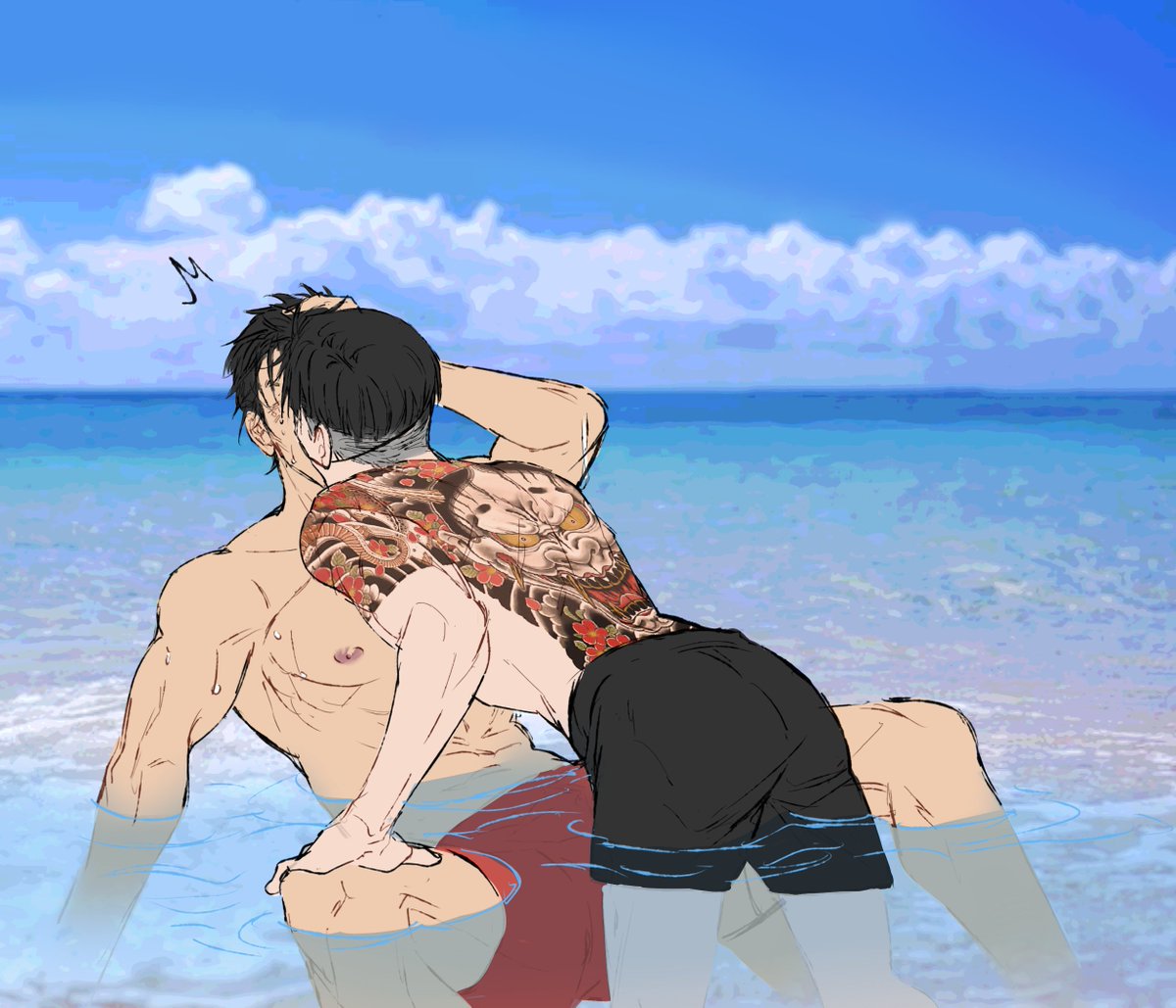 parrots777's tweet photo. #kazumaji 龙3妄想，冲绳的海😚🤤 https://t.co/3f2Knzzlko