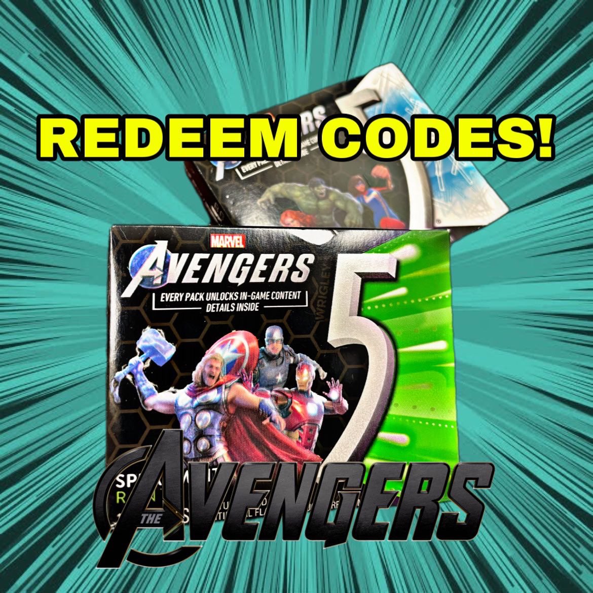 NEW TO @PlayAvengers ? The codes from @5gum came out on release and are still redeemable if you can find them. There are 16 codes so get 16packs! #playavengers #MarvelsAvengers #avengersgame #5gum #redeemcode #gaming https://t.co/awkv0OfwhP.