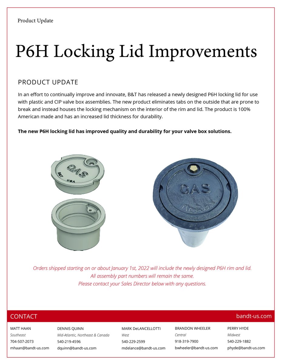 BandT_US's tweet photo. NEW improvements to our P6H locking lid and rim! Easy, safe, and secure underground access is what we do! #americanmade #easysafesecure #undergroundutilities https://t.co/8bknycKCAR