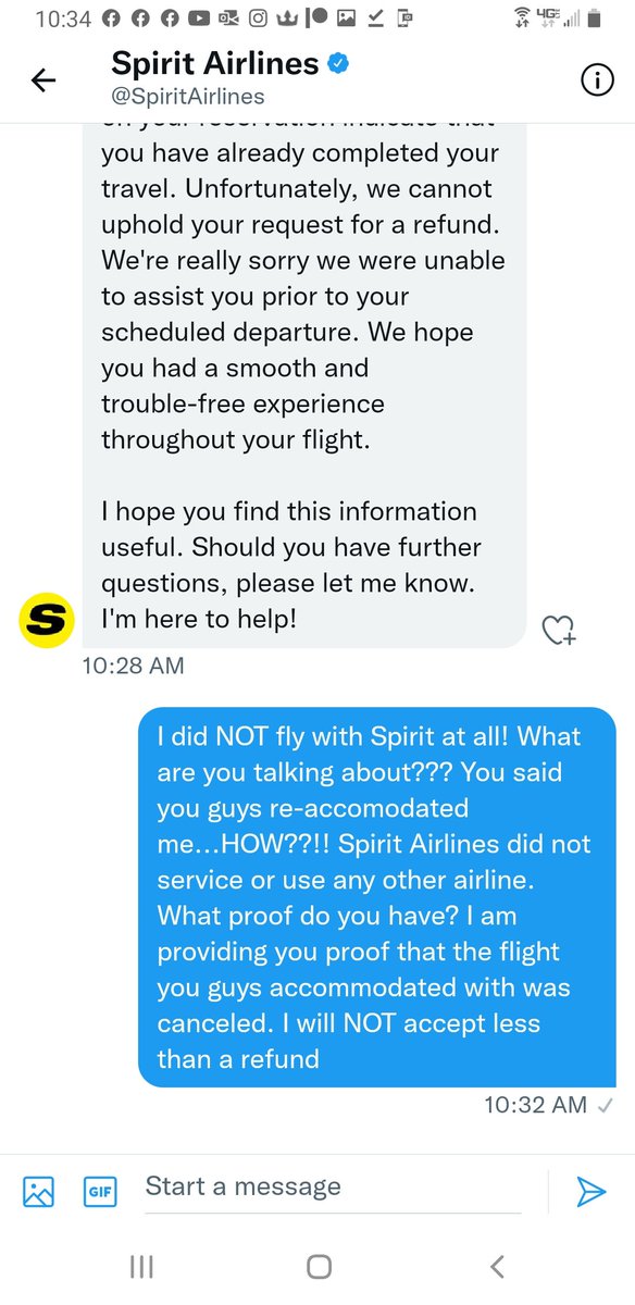 bbflorallyours's tweet photo. @SpiritAirlines Another response from them...WHAT COMPLETED TRAVEL DID  SPIRIT AIRLINES FACILITATE ON 12/21???!!! https://t.co/OUSTfWra6O