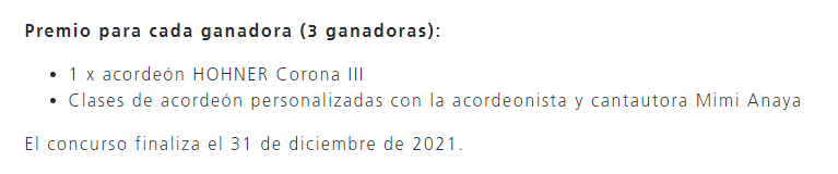 Buen día, se suponía que el concurso cerraba el 31 de diciembre y ya estamos a 18 de enero pero no se han pronunciado acerca del concurso <a href="/MimiAnaya_/">Mimi Anaya</a> <a href="/PlayHohner/">Hohner Music</a> <a href="/Ortizo_play/">Ortizo</a> ¿Qué pasó con las ganadoras? ¿por dónde las van a anunciar?