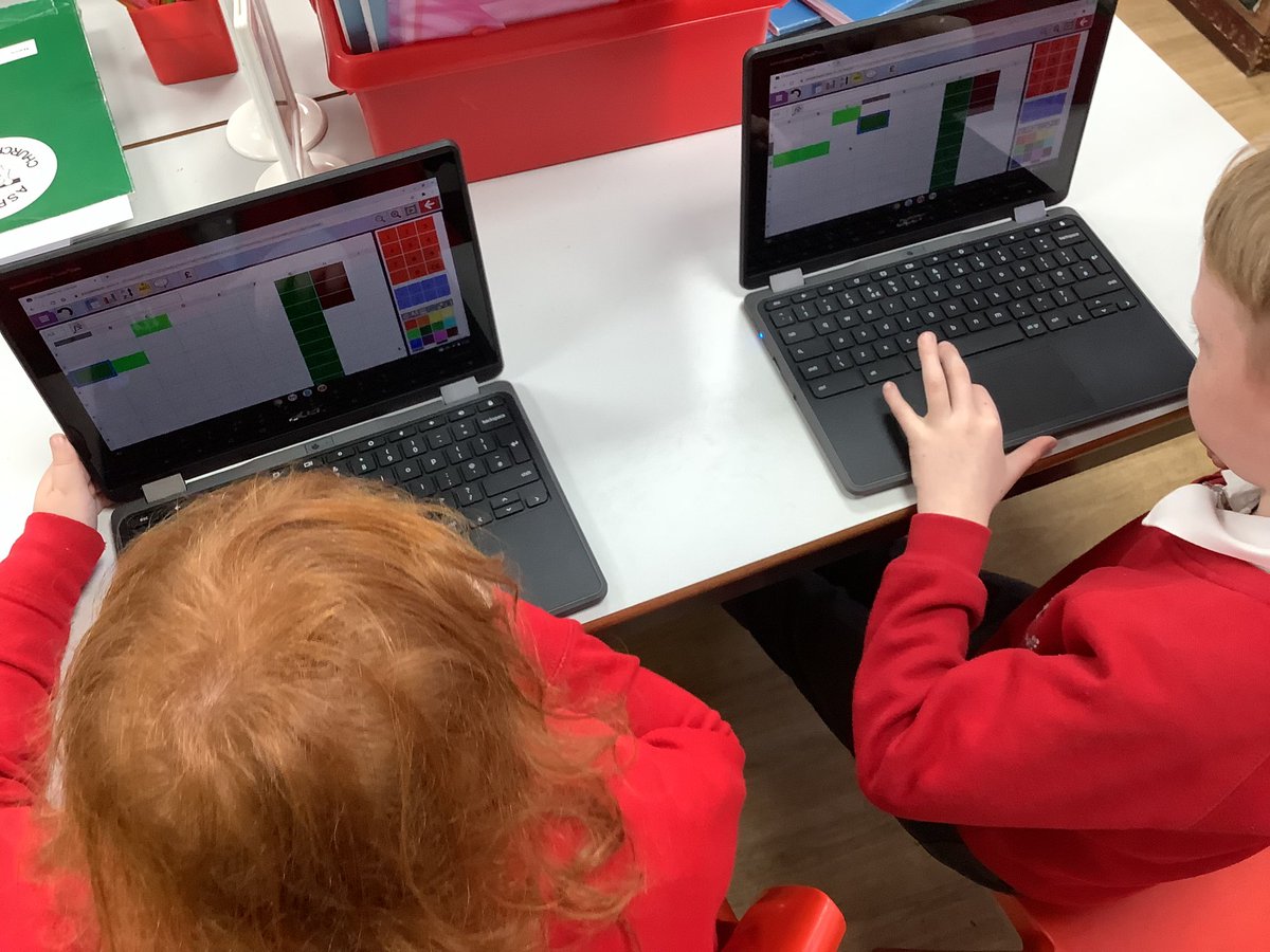 class3Aspull's tweet image. We have loved our Computing session again using the coordinates on spreadsheets to create pictures #acpscomputing
