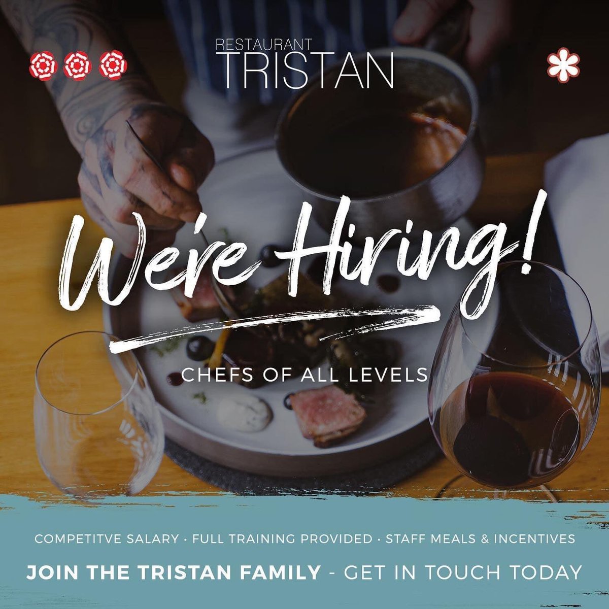 We are looking to expand our current kitchen team, welcoming chefs of all levels, who are hard working, passionate individuals to help us progress and push the restaurant forward.

Interested? Apply today! Email us: info@restauranttristan.co.uk
