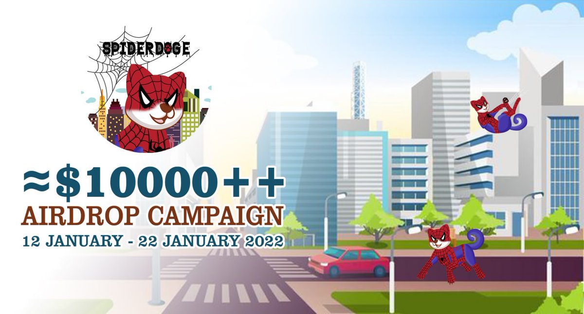 🔥 Spider Doge #Airdrop (SPIDERDOGE)
⭐️⭐️⭐️⭐️
🎁 Prize Pool: + 50,000,000 SPIDERDOGE
💰 Reward: 100,000 SPIDERDOGE
👥 Referral: 10,000 SPIDERDOGE

🔗 Airdrop Link: t.me/SpiderDogeAird…

• Follow <a href="/SpideDoge/">Spide Doge</a>

🌐 About Spider Doge: Visit – spiderdoge.io