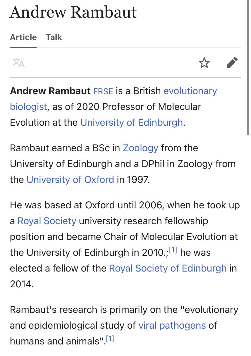 6) Dr. Andrew Rambaut, Evolutionary Biologist and Professor of Molecular Evolution at University if 