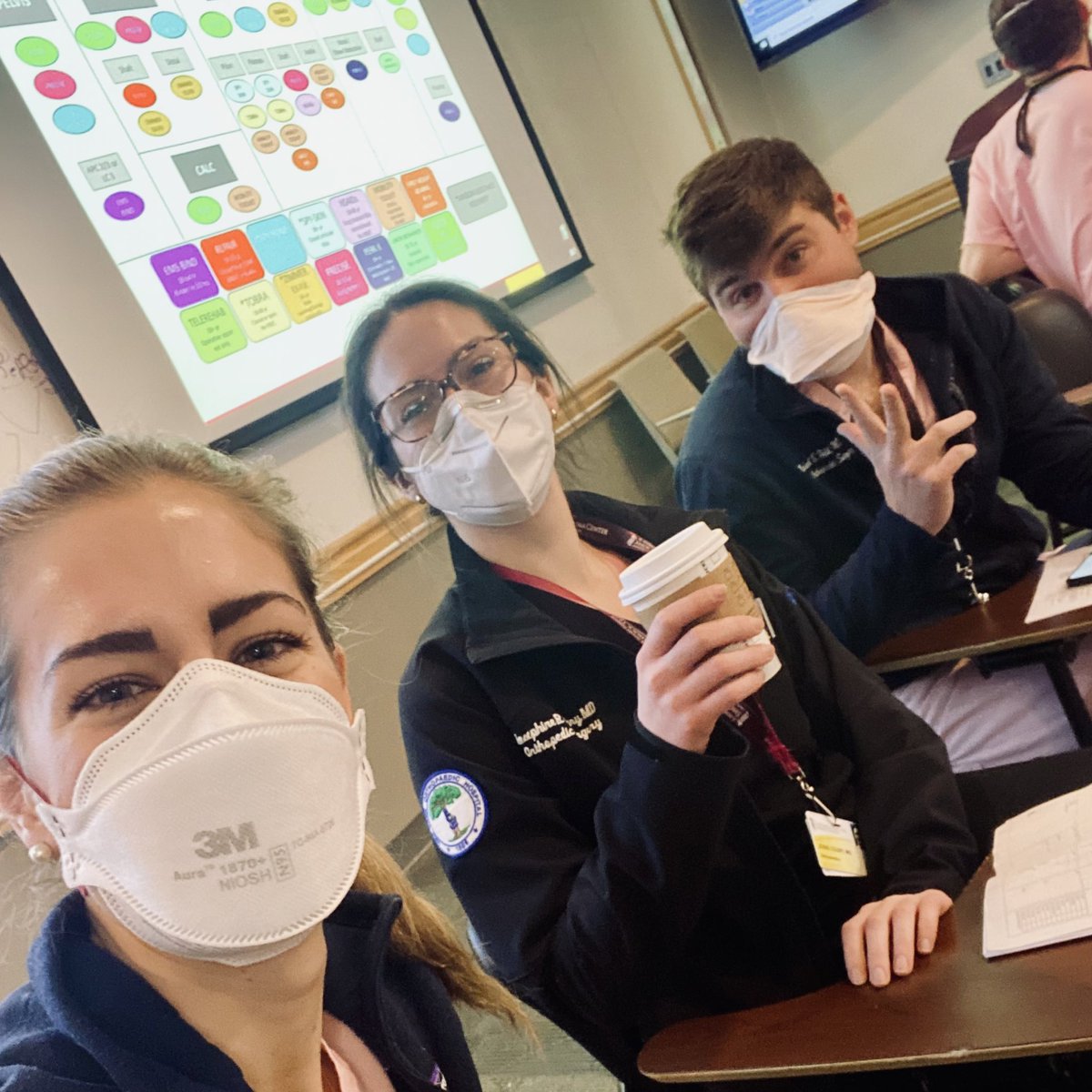 Major perk of working at Shock - new friends from <a href="/OrthoColumbia/">Columbia Orthopedics</a>! Crushing morning fracture conference w <a href="/JosephineCoury/">Josephine Coury</a> and <a href="/MikeHeldMD/">Michael B. Held, MD</a>! #dreamteam #shocktrained #orthotwitter Cc: <a href="/BillLevineMD/">Dr. William Levine</a>