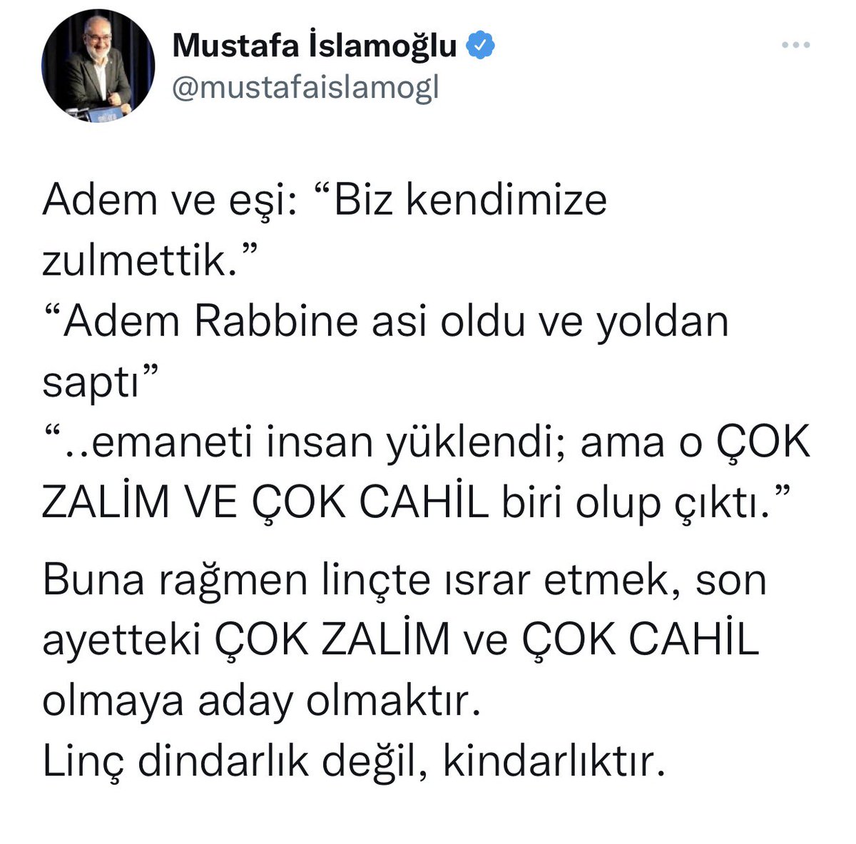 . Şüphesiz, Allah, Adem'i, Nûh'u, İbrahim ailesini soyunu ve İmran ailesini soyunu birbirinden gelmiş birer nesil olarak seçip âlemlere üstün kıldı.Allah her şeyi hakkıyla işitendir, hakkıyla bilendir.Ali imran 33-34
Hadini bil o soyadınıda değiştir #mustafaislamogluhaddinibil